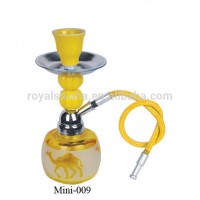 China Beautiful Maya Portable Cheap Wholesale Unique Yellow Glass Mini Shisha hookah